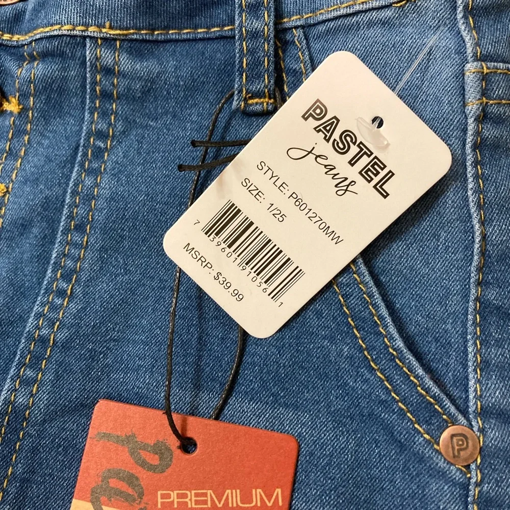 PASTEL JEANS | NWT High Rise Medium Wash Skinny Jeans - Picture 6 of 7
